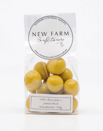 Milk Chocolate & Passionfruit Coated Macadamias 150g product photo